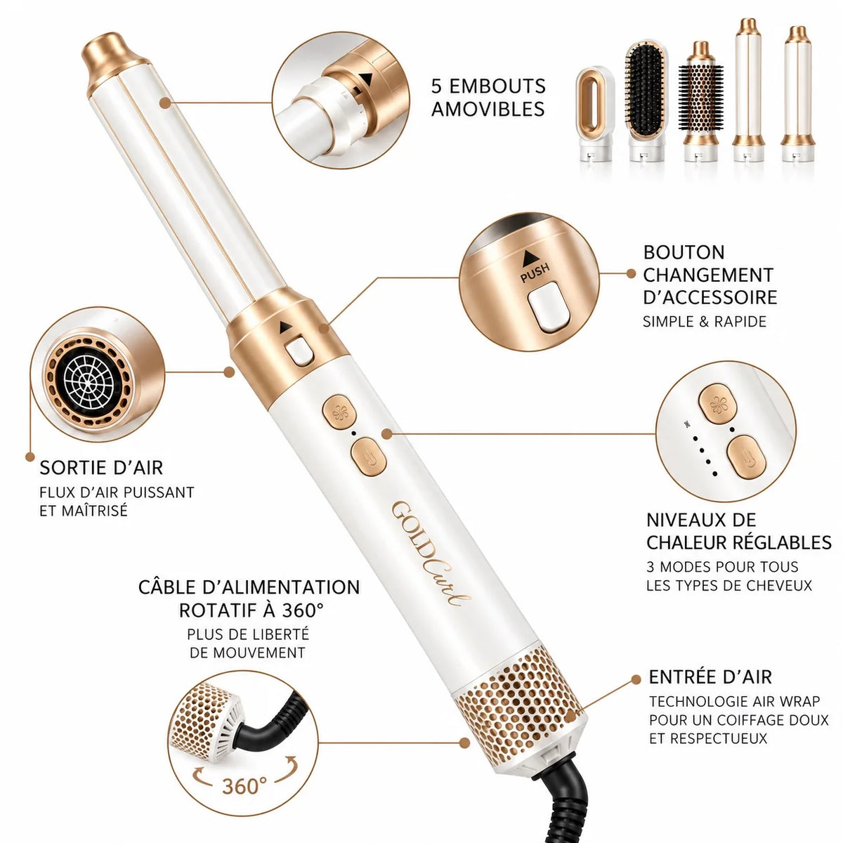 Gold Curl ® 5 en 1
